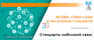 WCDMA, CDMA и GSM - в чем разница стандартов
